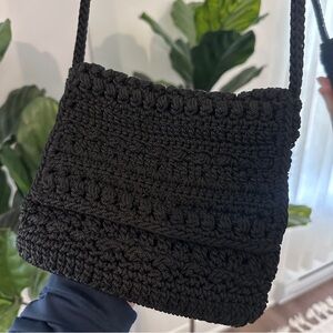 The Sak Classic Black Crochet Crossbody Bag